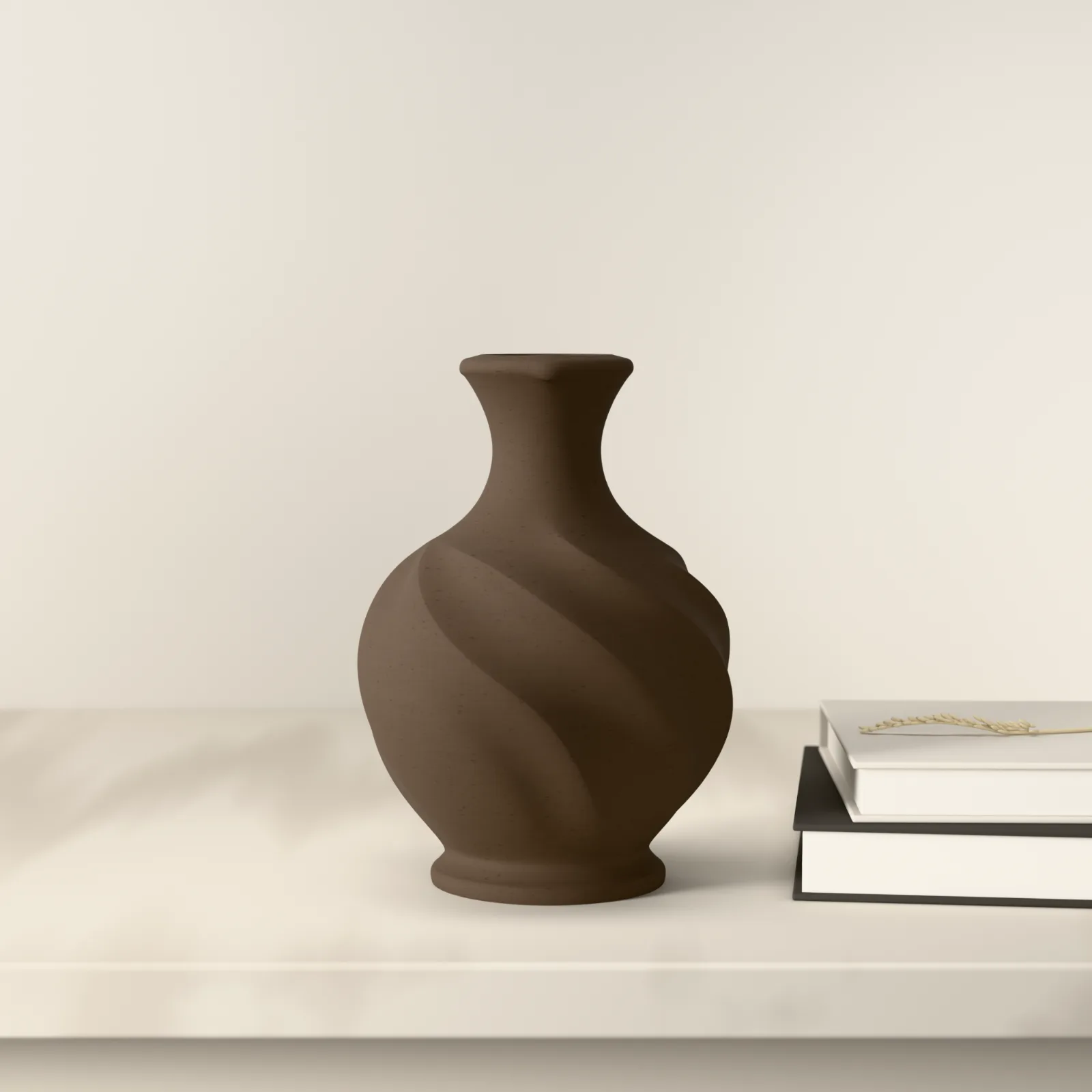 Folded Oil Jug, styled in a room