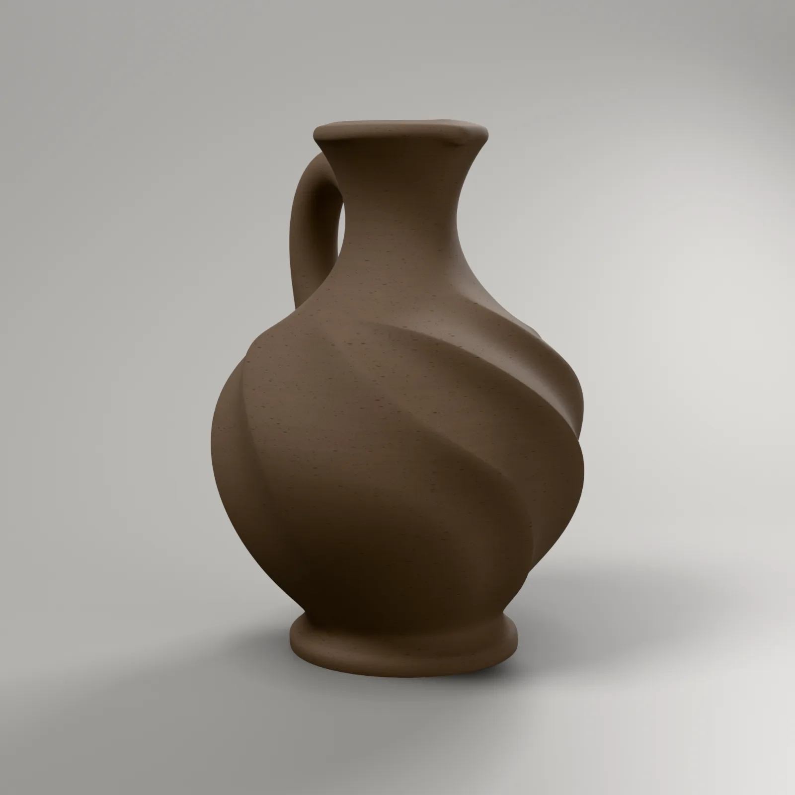 Folded Oil Jug, studio shot