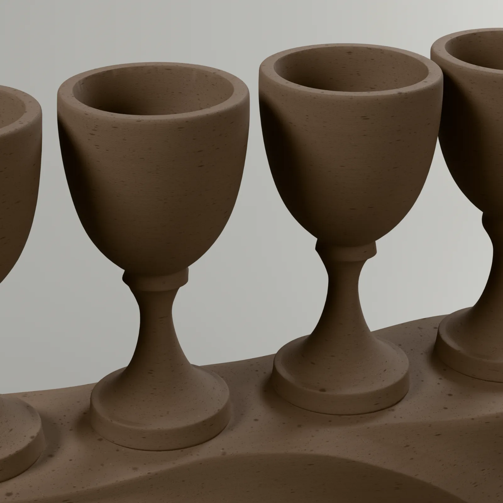 Skulptur Vier Becher, Detailaufnahme